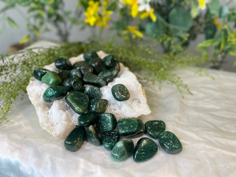 Tumbled  Dark Green Jade, Heart Chakra, Harmony