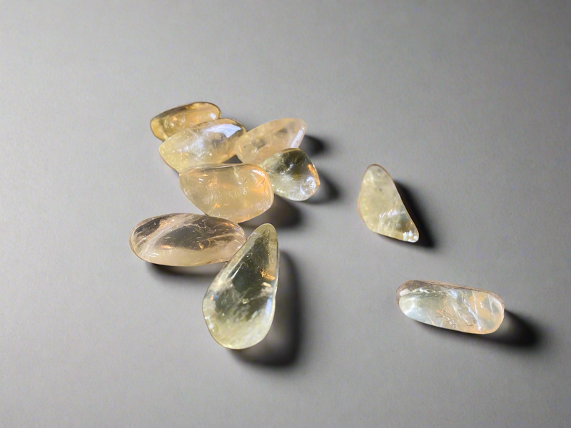 Tumbled Citrine, Natural from Brazil, Grab Bag FB3016