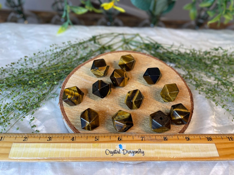 Tiger Eye Geometric Multi Sided Chunky Cabochon / Bead FB2517