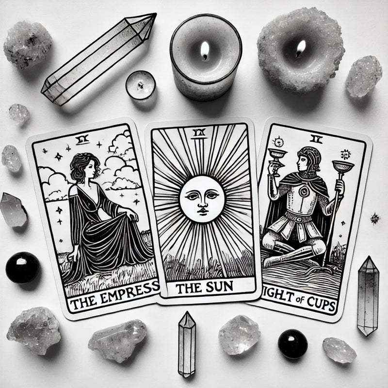 Three Card Tarot Reading with Intuitively Chosen Crystal FB1927 🌛