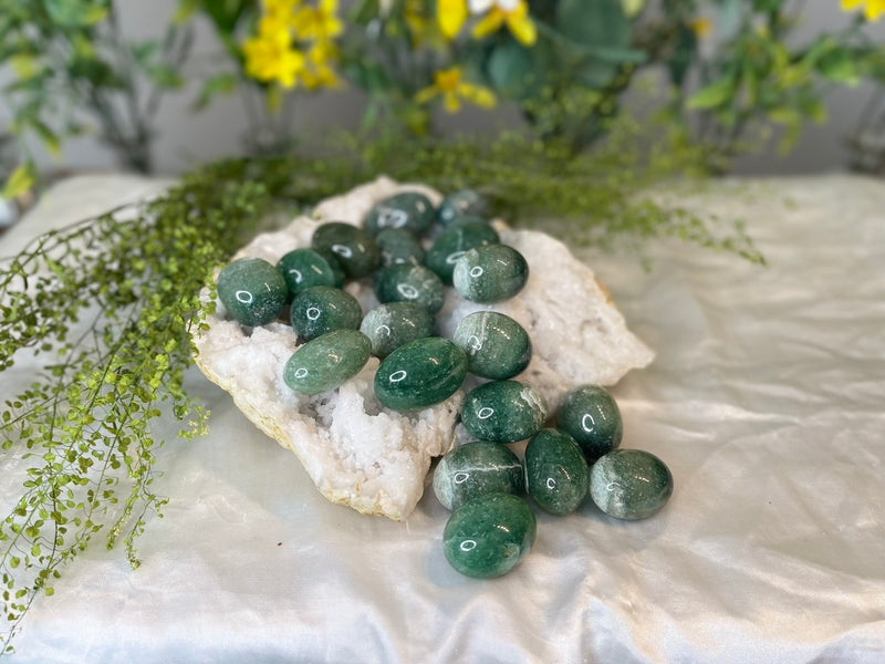 Tumbled Red and Green Strawberry Quartz