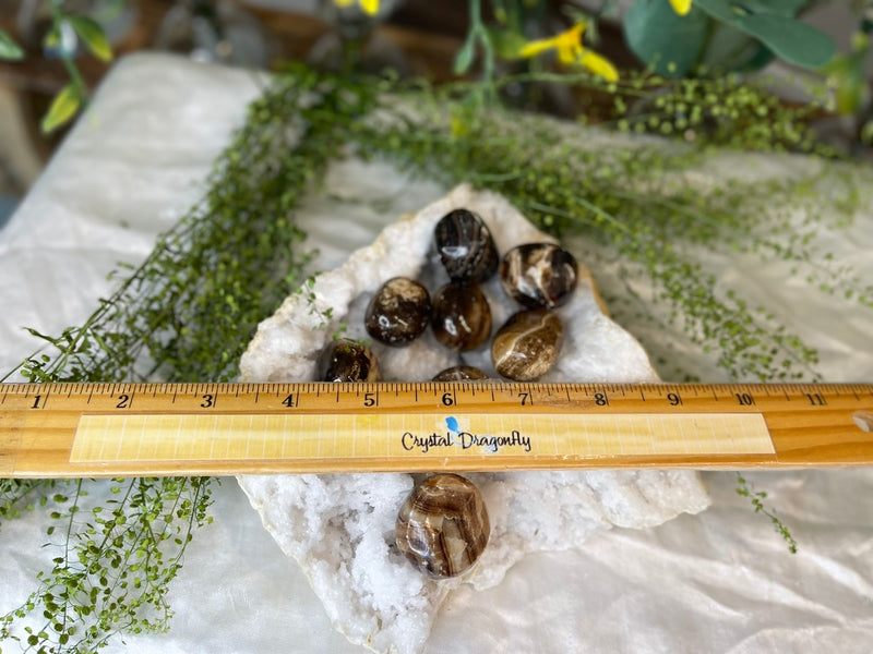 Tumbled Chocolate Calcite for stability, grounding, expanded awareness