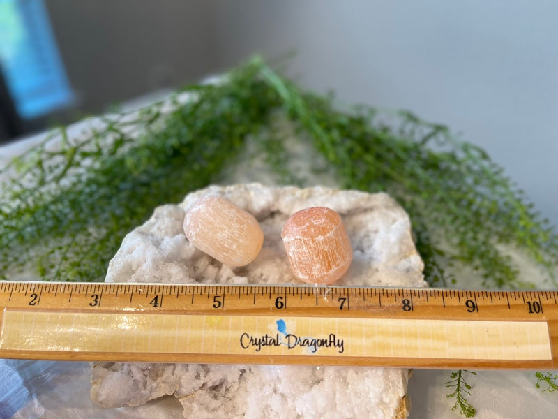 Tumbled Orange Selenite, Jumbo - Spirit Guides, Cleansesing,Charging  - Angelic Realm