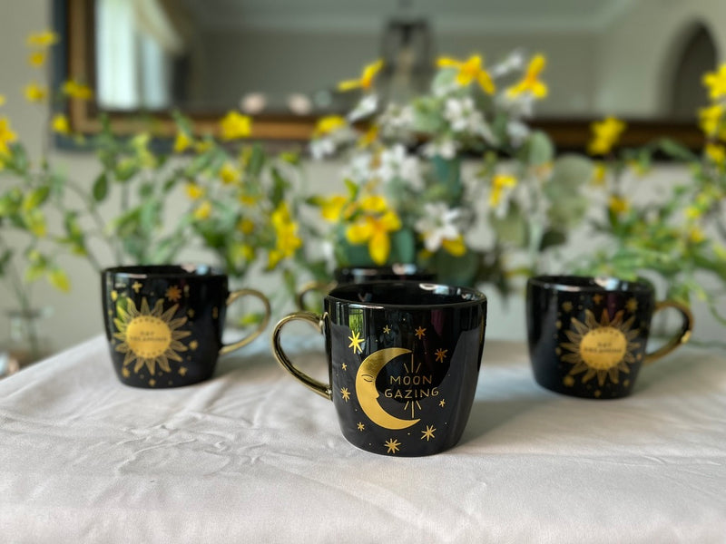 Reiki Charged Lunar & Solar Black Mug FB3375