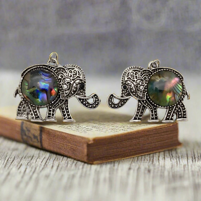 Abalone Drop Earrings, Elephant, Owl, Assorted Geometric Shapes FB3249 🦉