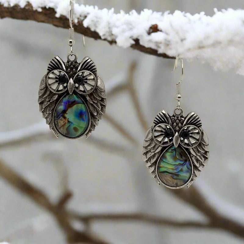 Abalone Drop Earrings, Elephant, Owl, Assorted Geometric Shapes FB3249 🦉