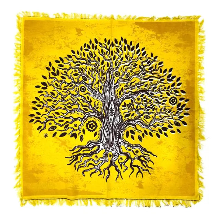 Altar Cloth, Tree of Life or Chakra Flower of Life pattern FB3467