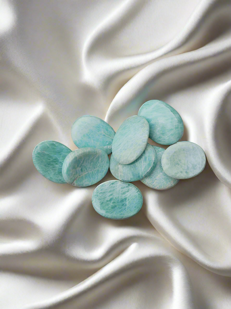 Amazonite Oval Worry Stone FB2138 🦋