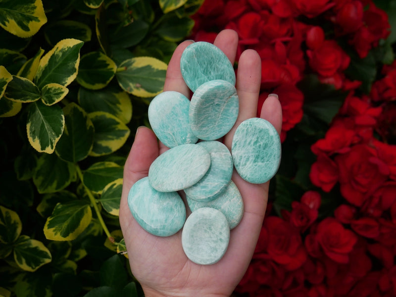 Amazonite Oval Worry Stone FB2138 🦋