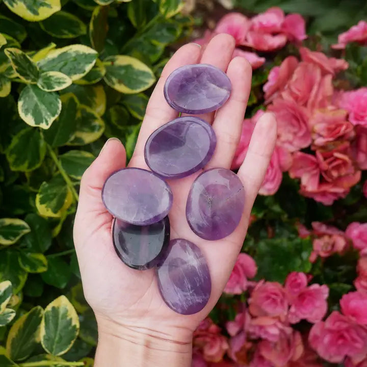 Amethyst Oval Worry Stone FB2087 🦋