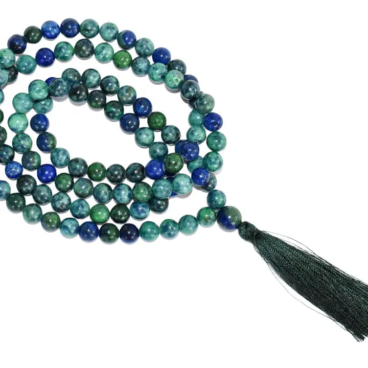 Azurite and Malachite Mala Beads - 6mm or 8mm FB2043 🌿