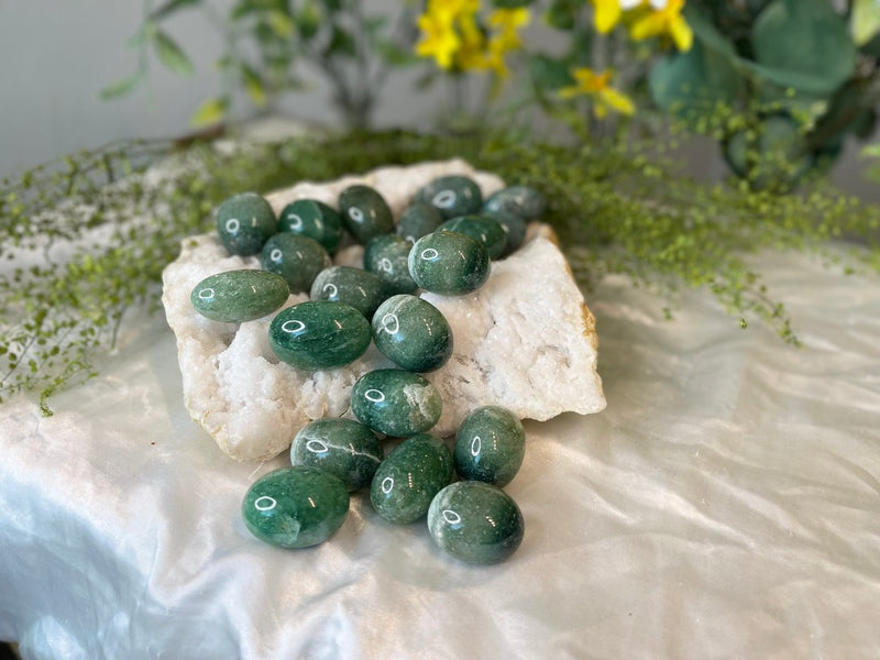 Tumbled Red and Green Strawberry Quartz