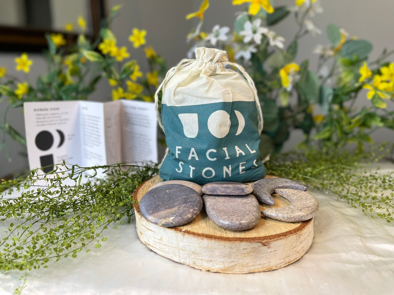 Face Massage Stones with Drawstring Pouch FB3414 💆‍♀️