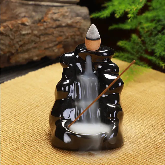 Waterfall "Ivory Cliff" Backflow Incense Holder FB1472 🌳