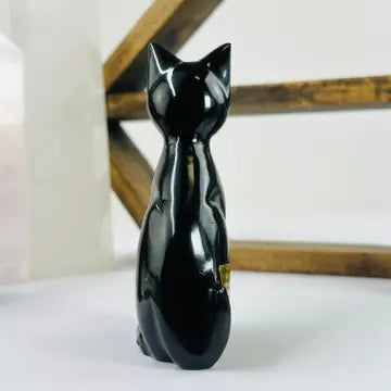 Black Onyx Cat Carving - Spirit / Totem Animal FB1310 🐈