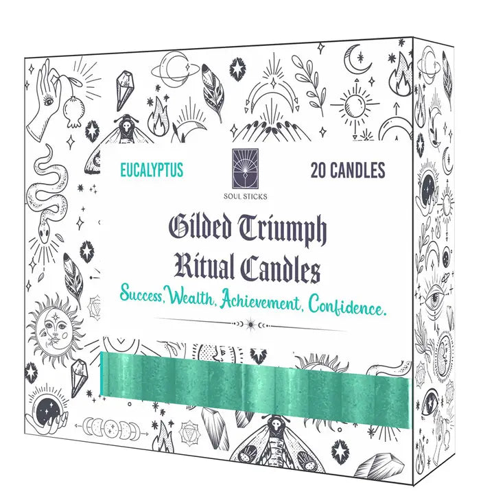 Ritual Candles, Soul Sticks with Intentions, Box of 20 Chime Altar Candles FB3434