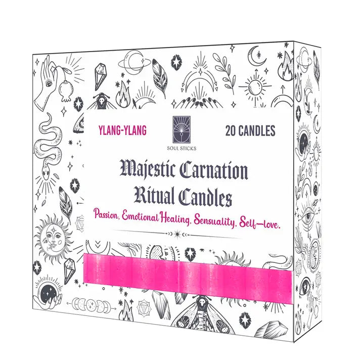 Ritual Candles, Soul Sticks with Intentions, Box of 20 Chime Altar Candles FB3434