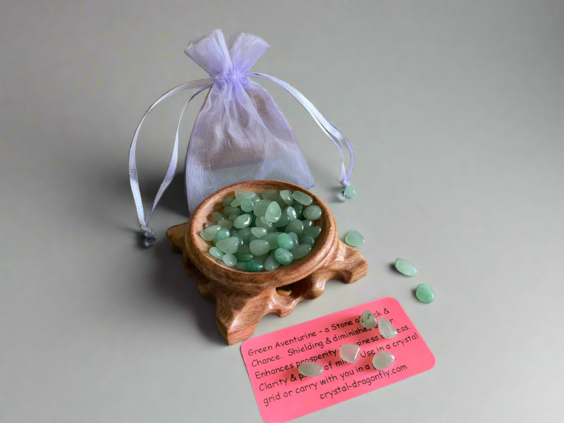 Tumbled Green Aventurine Chips Grab Bag FB3044