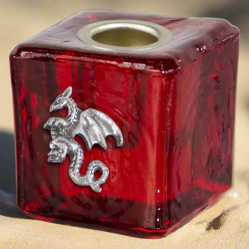 Ritual / Altar / Chime Candle Holder, Red Dragon FB2909