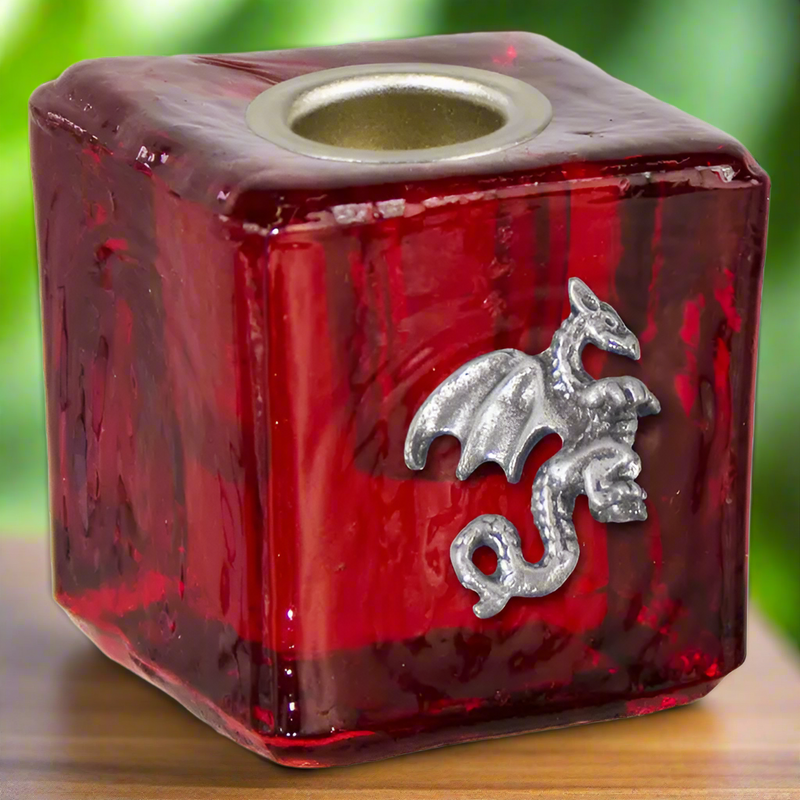 Ritual / Altar / Chime Candle Holder, Red Dragon FB2909