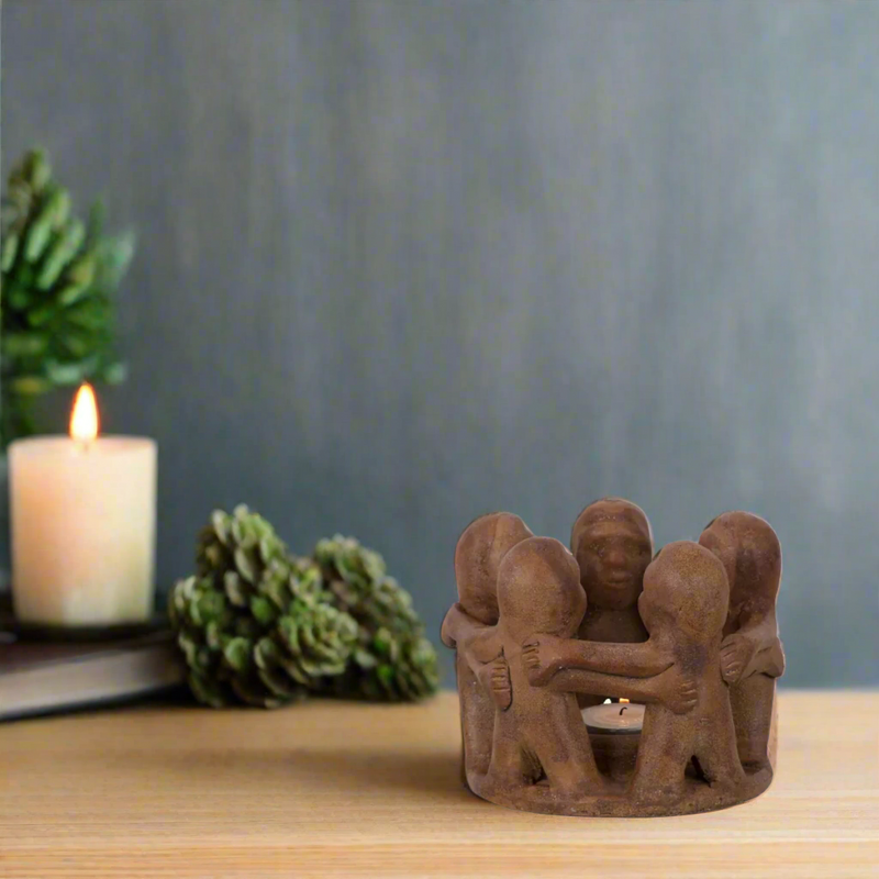 Circle of Friends Tealight Holder, Terracotta FB2492 🌱