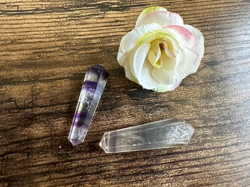 Rainbow Fluorite Double Terminated Points, Set of 2 FB3367