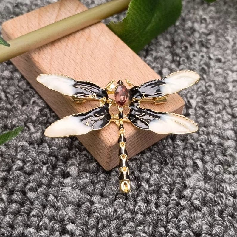 Dragonfly Enamel Sparkle Brooch FB2186 💚