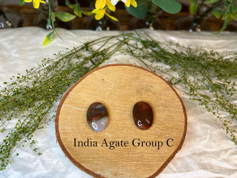 India Agate Cabochon, Oval / Pear Shape FB2925