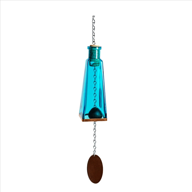 Glass Wind Chimes Made from Pyramid Shaped Bottles FB1594