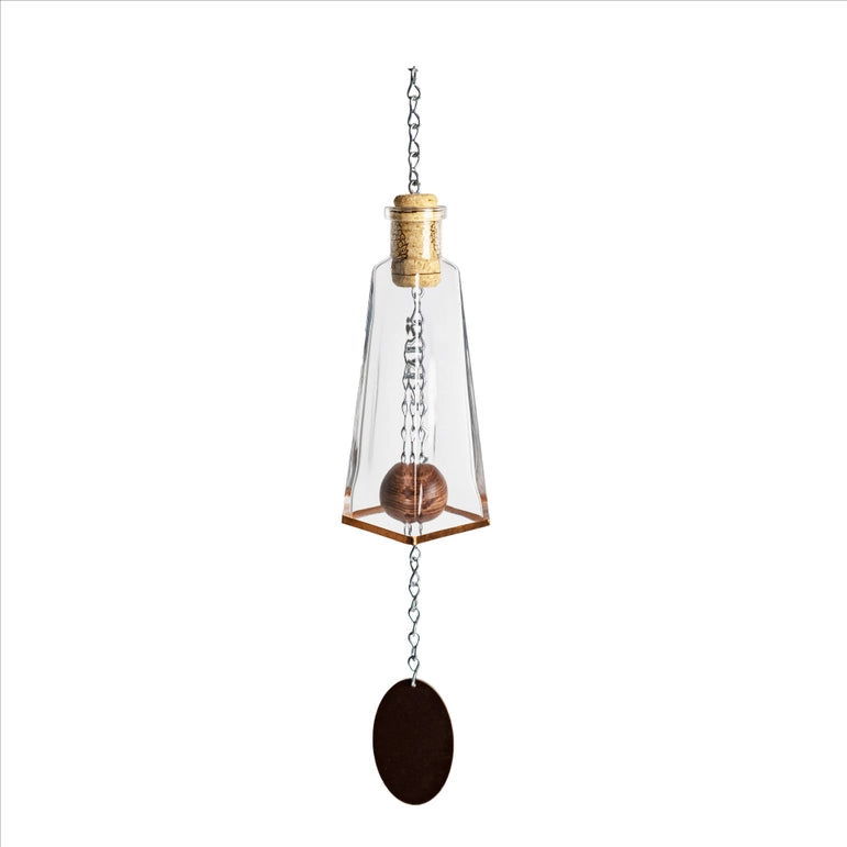 Glass Wind Chimes Made from Pyramid Shaped Bottles FB1594