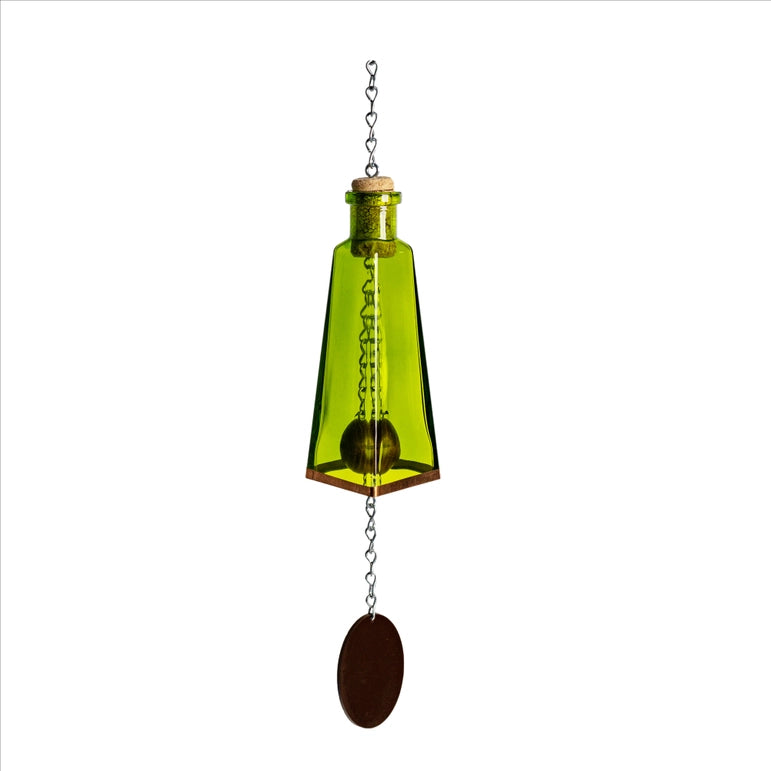 Glass Wind Chimes Made from Pyramid Shaped Bottles FB1594