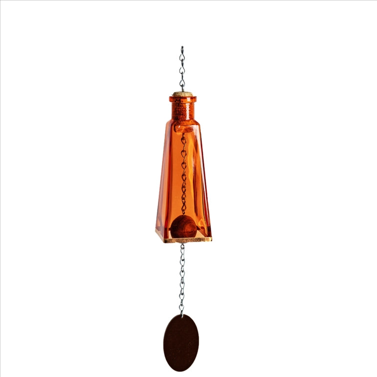 Glass Wind Chimes Made from Pyramid Shaped Bottles FB1594