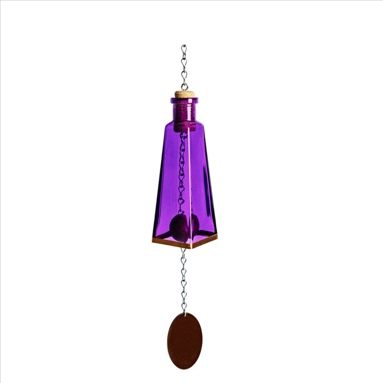 Glass Wind Chimes Made from Pyramid Shaped Bottles FB1594