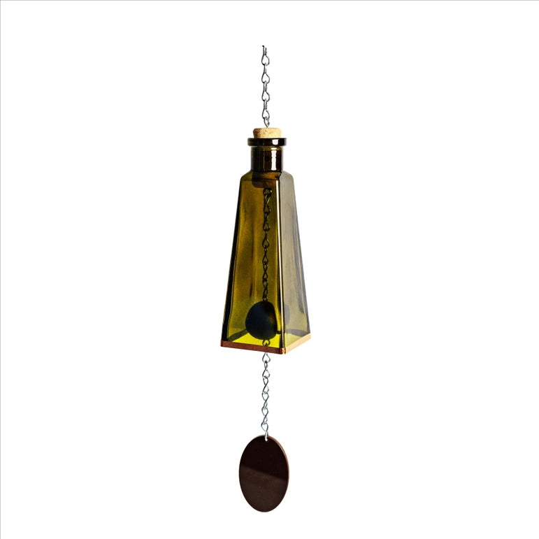 Glass Wind Chimes Made from Pyramid Shaped Bottles FB1594