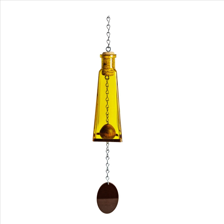 Glass Wind Chimes Made from Pyramid Shaped Bottles FB1594