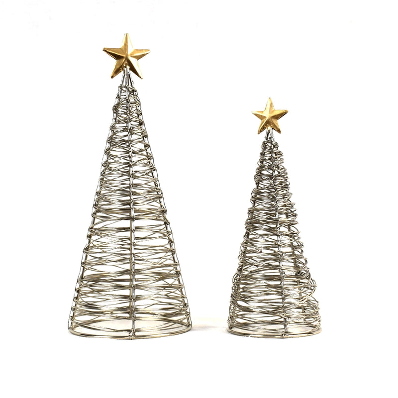 Gold Star Wrapped Wire Trees FB3173 🌲