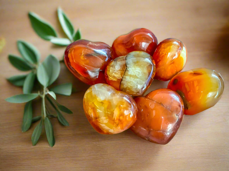 Carnelian Hearts from Madagascar FB2396 🧡