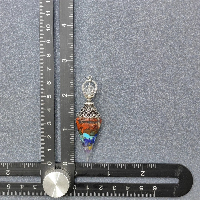 Chakra Bead chain and Organite Hexagonal Pendulum FB2281 🎀