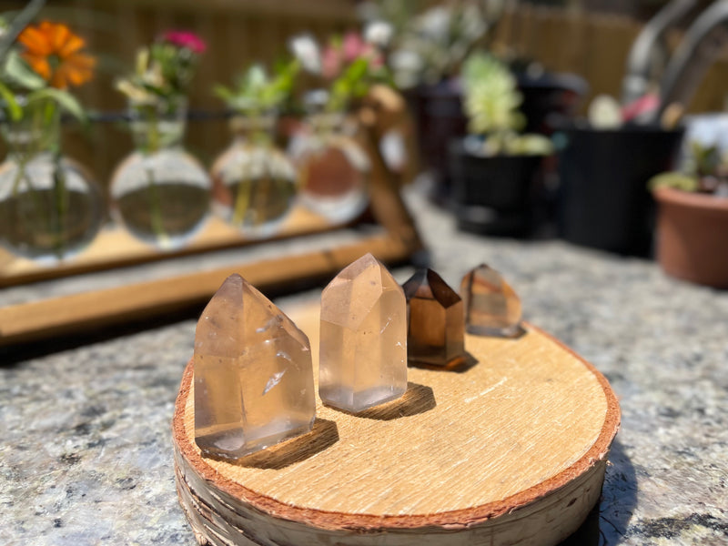 Smoky Quartz Standing Polished Point (Tower) from Brazil FB3195