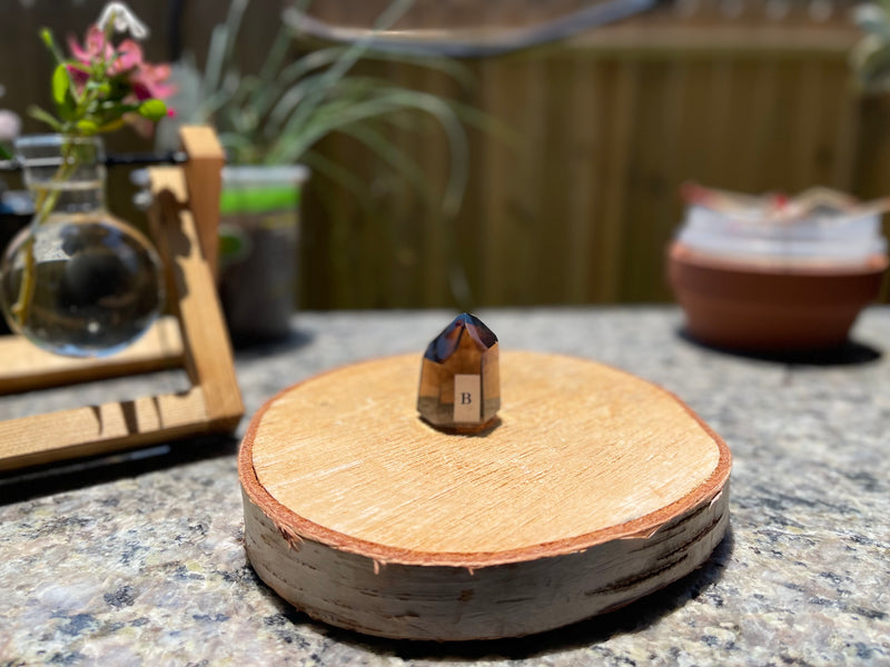 Smoky Quartz Standing Polished Point (Tower) from Brazil FB3195