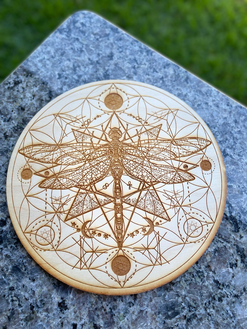 Wood Cut Out Crystal Grid Bases - FB2982