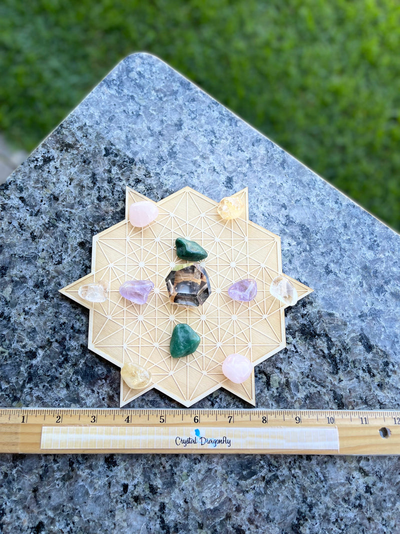 Wood Cut Out Crystal Grid Bases - FB2982