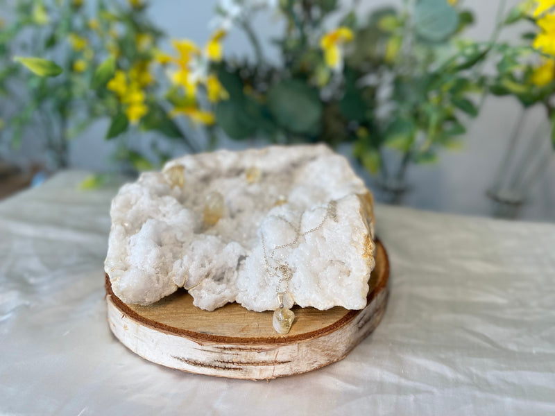 Polished Natural Citrine Chunk Pendant from Brazil FB2843