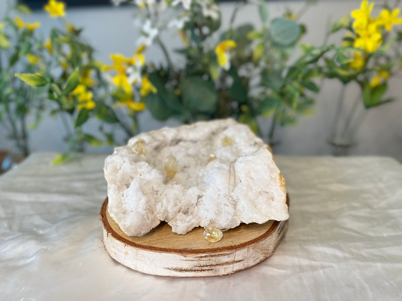 Polished Natural Citrine Chunk Pendant from Brazil FB2843