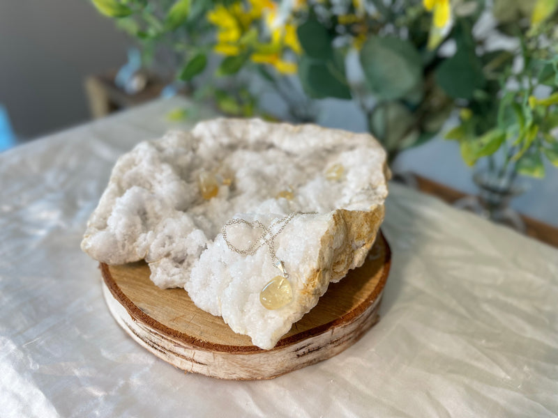 Polished Natural Citrine Chunk Pendant from Brazil FB2843