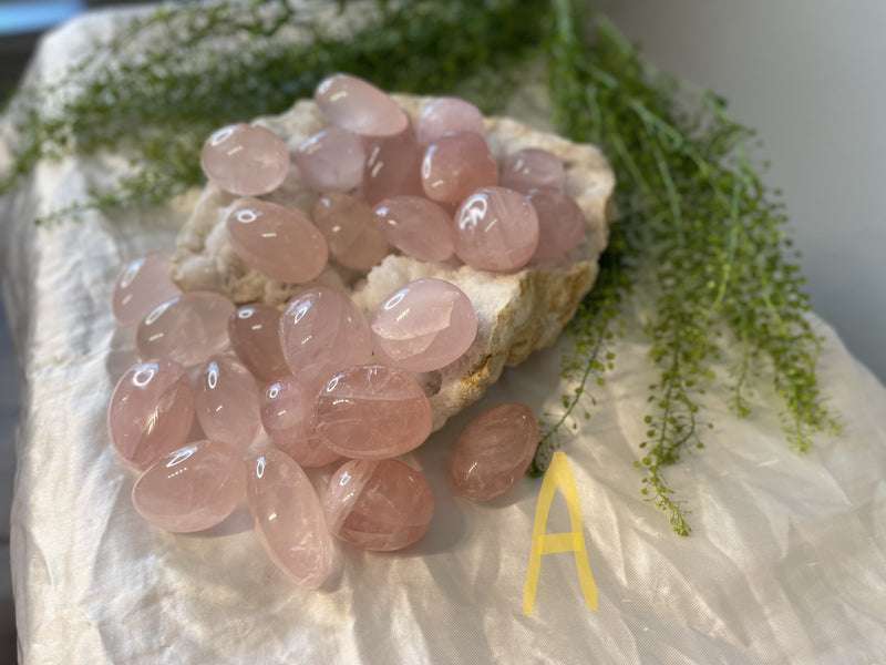 Tumbled Rose Quartz - Polished Oval Shape - Comforting, Calming, Forgiveness, & Stress Reducer FB3386