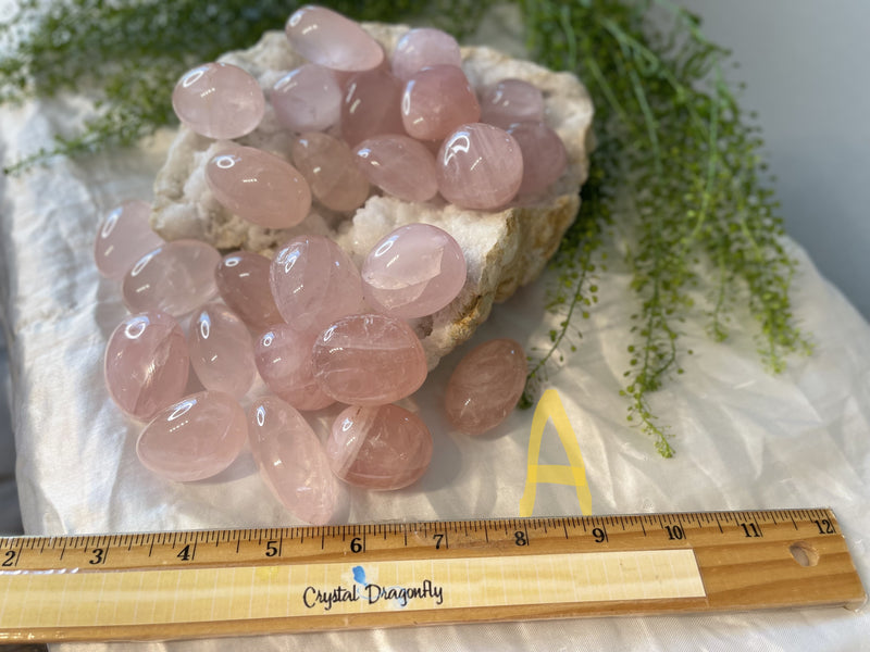 Tumbled Rose Quartz - Polished Oval Shape - Comforting, Calming, Forgiveness, & Stress Reducer FB3386