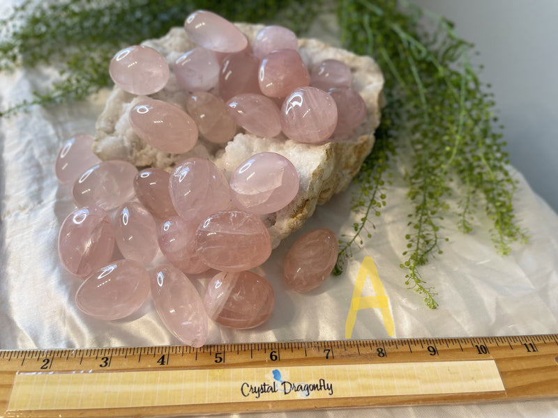 Tumbled Rose Quartz - Polished Oval Shape - Comforting, Calming, Forgiveness, & Stress Reducer FB3386