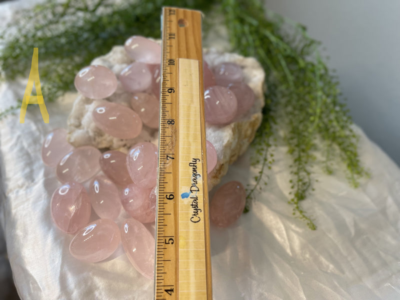 Tumbled Rose Quartz - Polished Oval Shape - Comforting, Calming, Forgiveness, & Stress Reducer FB3386