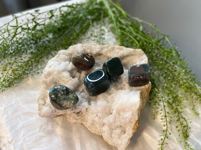 Moss Agate Cube, Sacred Geometry FB3099